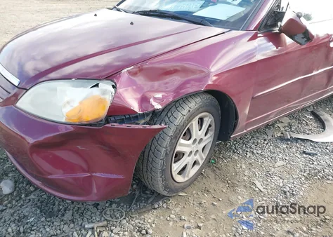 2003 Honda Civic Ex from USA, damaged, VIN 2HGES26763H601897